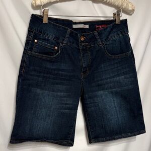 !it Jeans Deep Blue Long Rider Shorts SZ 10